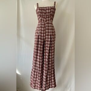 Urban Outfitters (Ecote) jumpsuit tie back chic bohemian funky cool unique XS